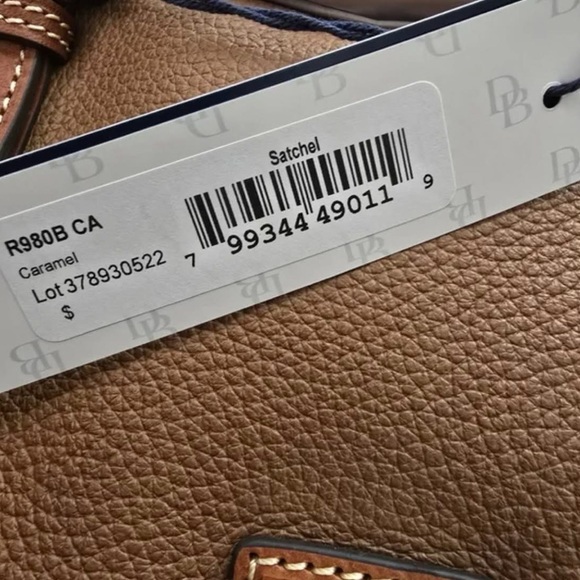 Dooney & Bourke Small Pebble Grain Satchel in the color Caramel - NWT - Picture 3 of 7